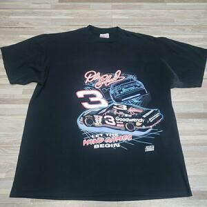 Vintage 90s Dale Earnhardt Virtual Intimidator Mind Games NASCAR Shirt 2XL XXL